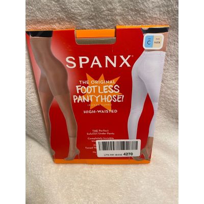 SPANX The Original FOOTLESS Pantyhose High-Waisted Nude Size C