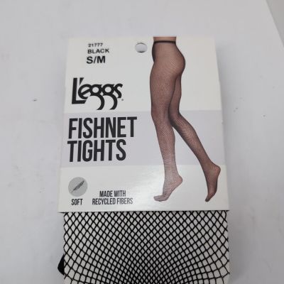 Leggs Fishnet Tights Black S/M~ Soft 21777