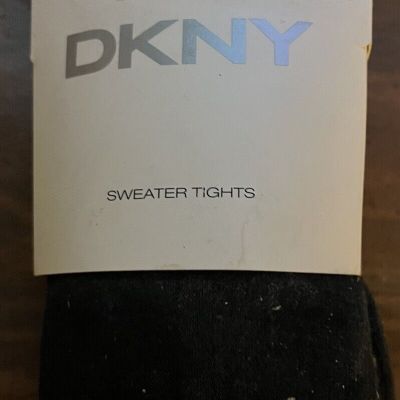 New DKNY Black Sweater Tights Size M/T