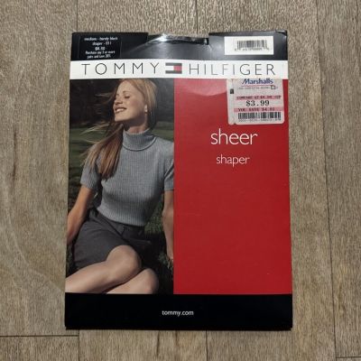 NEW Tommy Hilfiger Sheer Stockings Pantyhose Barley Black Discontinued Sz Medium