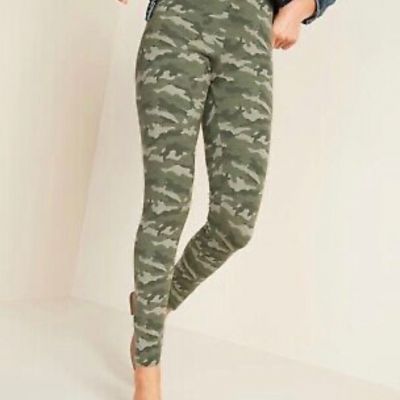 Old Navy Women's Size Small ~ Green Camo High-Waisted Leggings .. $17