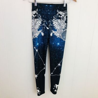 GEARBUNCH XS Leggings Capricorn Zodiac Galaxy Blue Starry Skies Women’s Yoga