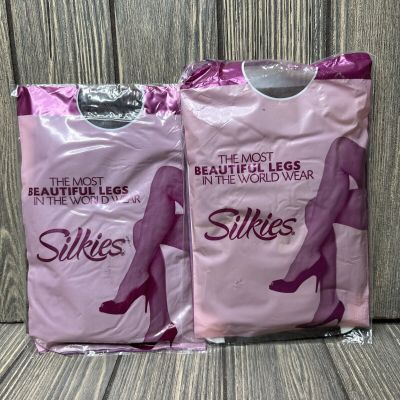 Lot Of 2 Silkies 100505 Ultra Total Leg Control Queen Taupe XL