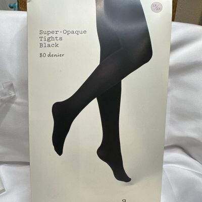 Women’s 80D Super Opaque Tights~ A New Day~Black~ 1x-2x