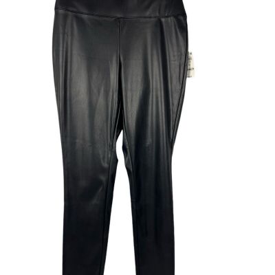 I-N-K Faux-Leather  Leggings Size 10 Black NWT