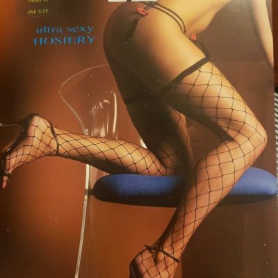 Fantasy Lingerie Diamond Pattern Thigh Hi Stockings *NEW