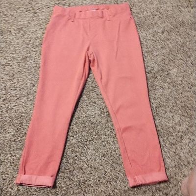 TIME AND TRU JEGGINGS Pale PINK Womens Sz LARGE(12-14) Worn One Time Cuffed Leg