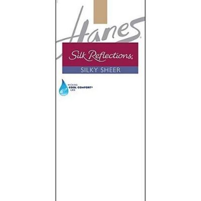 Hanes Silk Reflections Silky Sheer Knee Highs with Reinforced Toe 2-Pack Q00775