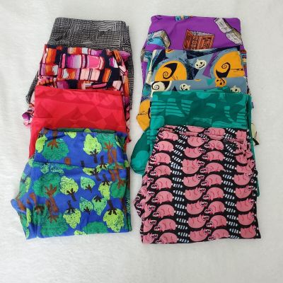 LulaRoe Womens Leggings Tall And Curvy Set of 8 Various Patterns and Designs