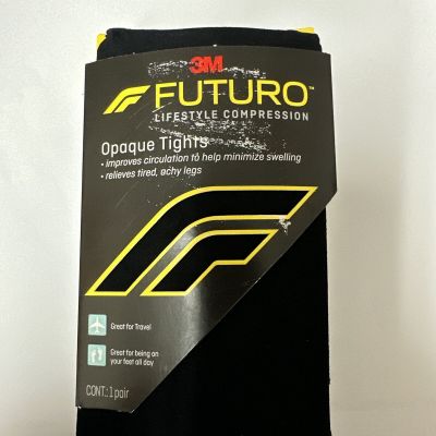 BRAND NEW 3M FUTURO Pattern Tights Black Large Moderate Compression