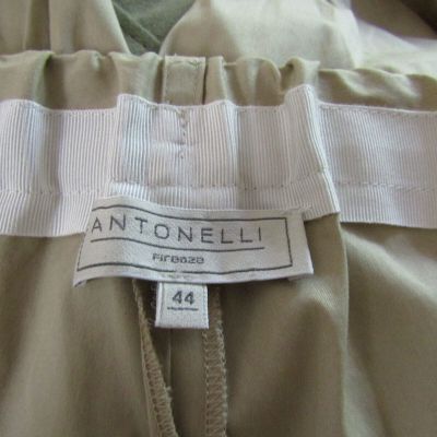 ANTONELLI Firenze Elastic Waist Straight Leg Trouser Pants Size IT 44/Medium