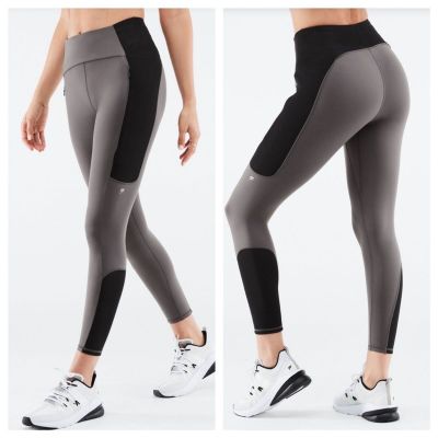 Fabletics High-Waisted Motion365 Run 7/8 Grey/Black