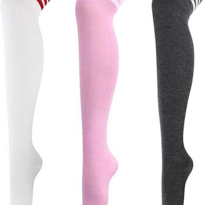 High Thigh Socks Striped Over Knee Thin Tights Long Stocking Knee High