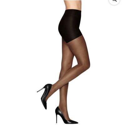 L'eggs Sheer Energy Medium Leg Support Control Top Tights Jet Black B 2 Pair