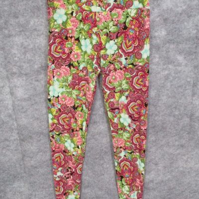 LulaRoe Legging Women One Size Colorful Floral Stretch Slim Skinny Pull On Pants