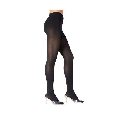 Body By Stems Women's Premium Opaque ComfortTights, 120 Denier, Black Size Small