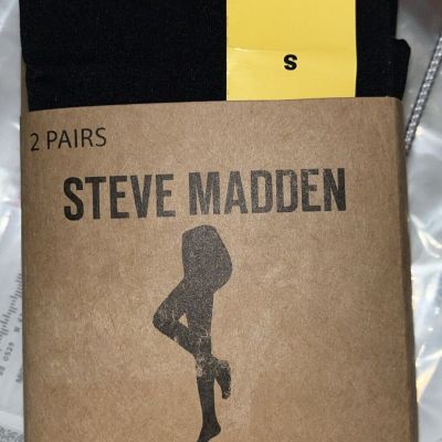 Steve Madden Women's Size S Small Microfiber Opaque Tights 2 Pairs