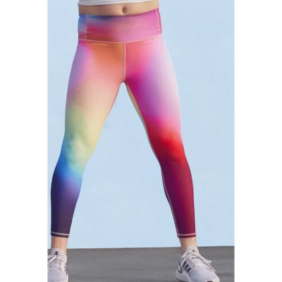 Athleta Love Proudly 7/8 Tight Multicolor Rainbow Print High Rise Powerlift