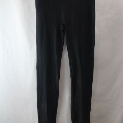 Spanx Women's Shiny Black Ankle Leggings sz L