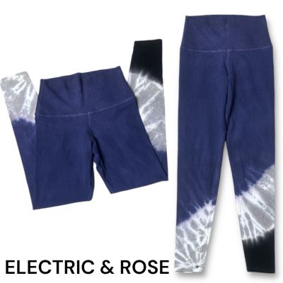 NWOT Electric & Rose Blue Tie Dye High Waist Soft Loungewear Leggings Size Small