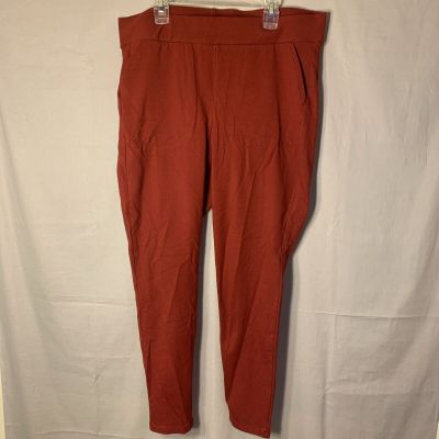 Torrid Leggings, Size 2, Deep Red, Never Worn, Front Pockets, Cotton/Spandex