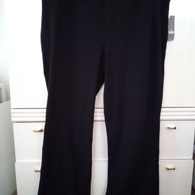 Spalding Women's High Waist Four Way Stretch Bootcut Yoga Pants BLACK TALL SZ 3X