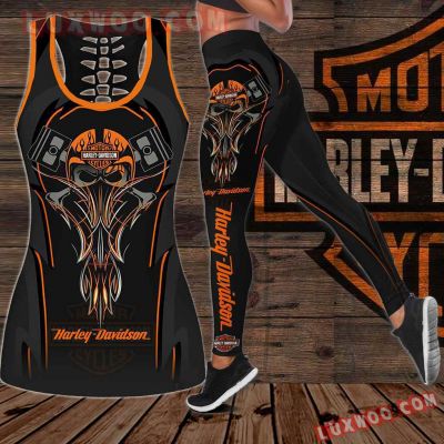 Harley--Davidson Limited Edition Woman Tanktop Legging 3D All Over Print S-5XL