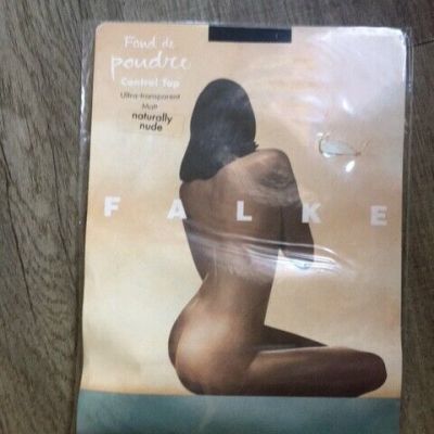 Falke control top pantyhose S  M package missing plastic cover 13 Den