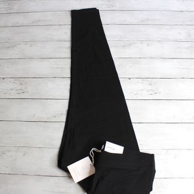 LC Lauren Conrad Women's Black Basic Leggings Size M Mid Rise Skinny Leg