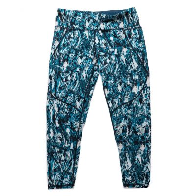 Sweaty Betty The Power Women's L 7/8 Leggings Blue Marble SB5400A