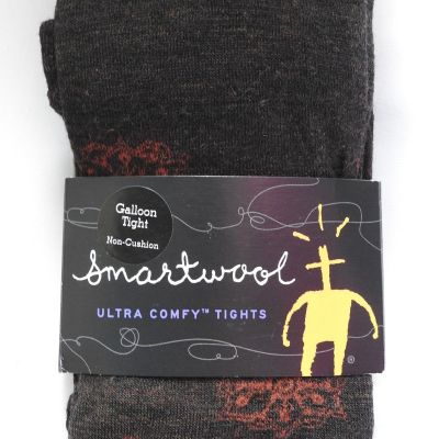 Smartwool Galloon Tight Brown Chestnut Heather Wool Blend Tights Size L  NEW