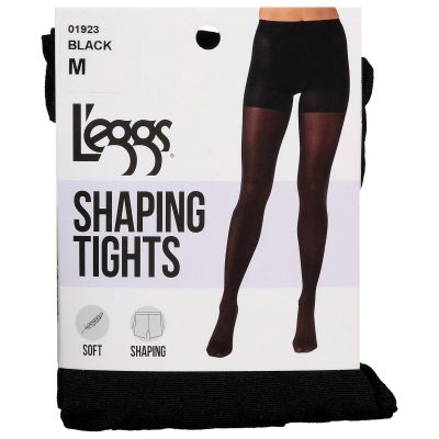 L'eggs Casual- Shaper Tights Shaper Panty Sheer Toe, Black, L