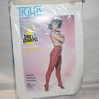 Vintage Terri Guard tights pantyhose seamless run-resist Cobalt Blue ~  Long