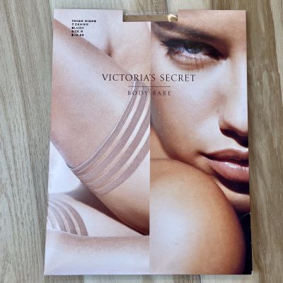 Victoria's Secret Body Bare Thigh High Stockings Blush Size B  7 Denier New