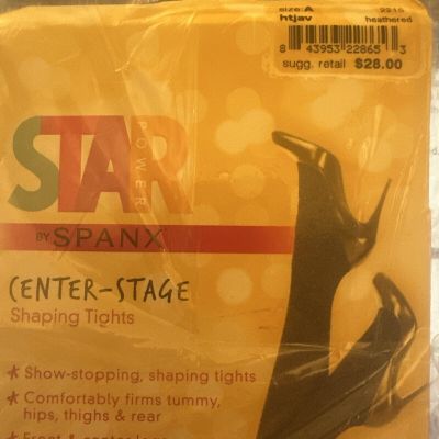 Star Power by Spanx Center Stage Shaping Tights Heathered Java Brown Size A NEW