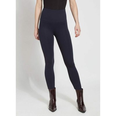 Lysse 1519 Signature Center Seam Ponte Knit Shaping Leggings Navy Blue Size S