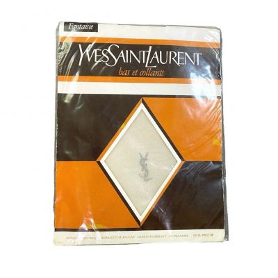 Vintage Yves Saint Laurent Argent Rhinestone Tights - EU 38-40 US 6-8