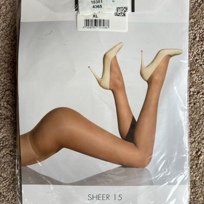 New in Box Wolford Sheer 15 Tights Nude Color 18381 Size XL