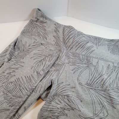 Athleta  Large Gray With Bamboo Print Stretch Leggings