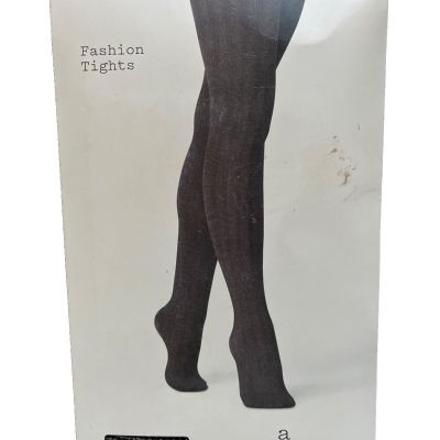 A NEW DAY WOMEN'S HERRINGBONE WITH SUBTLE SPARKLE TIGHTS L/XL BLACK