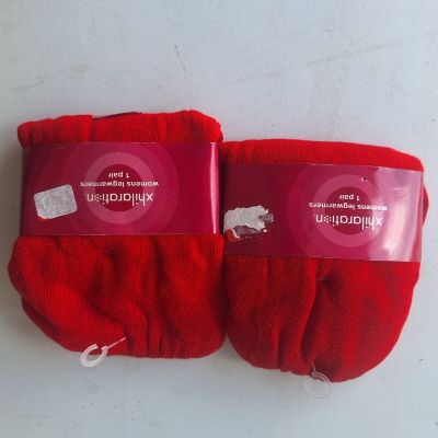 2 Pairs Of Xhilaration Womens Legwarmers Red