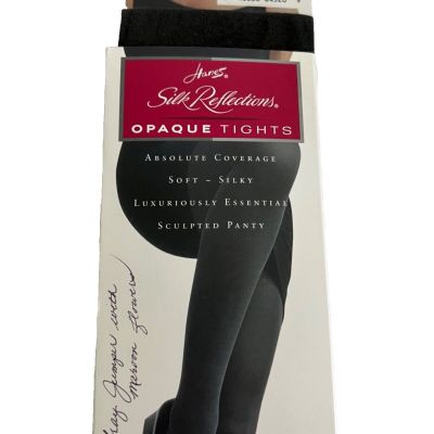 Hanes Silk Reflections Opaque Tights Control Top Charcoal Size EF Style 00N44