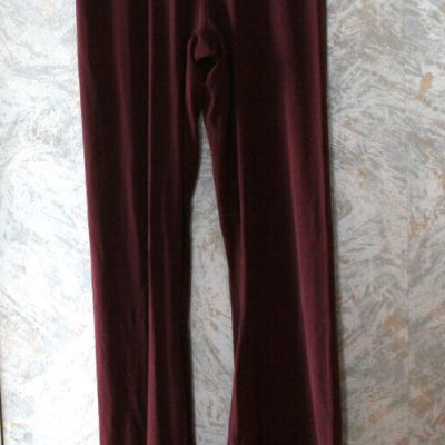 OFFLINE by AERIE Hugger Flare Leggings Pant Large Burgundy solid Gathered waist