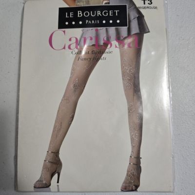 Le Bourget Paris Carrisa Fancy Tights - T3 Beige/ Rouge