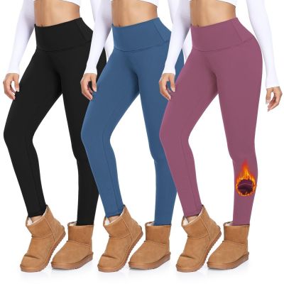 3 Pack Thermal Fleece Lined Leggings Women,High Waisted Tummy Control Warm Wi...