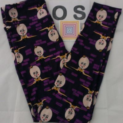 LuLaRoe Leggings OS One Size Humpty Dumpty Egg Purple Yellow Black NWT UNICORN