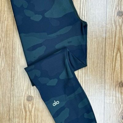 Women’s Alo Yoga High Waisted Vapor Legging In Green/blue/black Camouflage XS