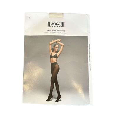 Wolford Individual 20 Tights Black SMALL High Waisted Soft Sheer Cocktail NEW