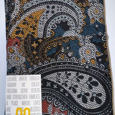 NEW LuLaRoe OS (2-10) Black Blue Red Gold White Paisley Leggings