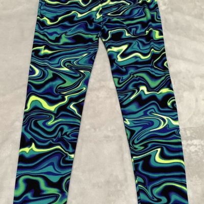 NEW No Boundaries Swirl Print Ankle Length Micro Suede Leggings Jr Women Size 2X